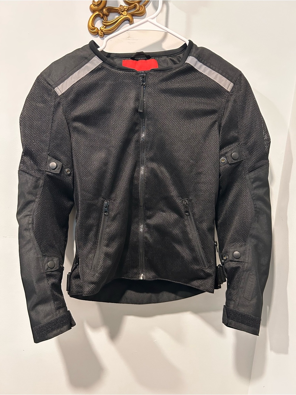 NORU Motorcycle Mesh Jacket Black Size S - Clean With 5 Armor Pads Included